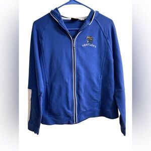 Kentucky Wildcats Women’s Zip-Up Jacket Medium Blue Red Oak Sportswear NCAA